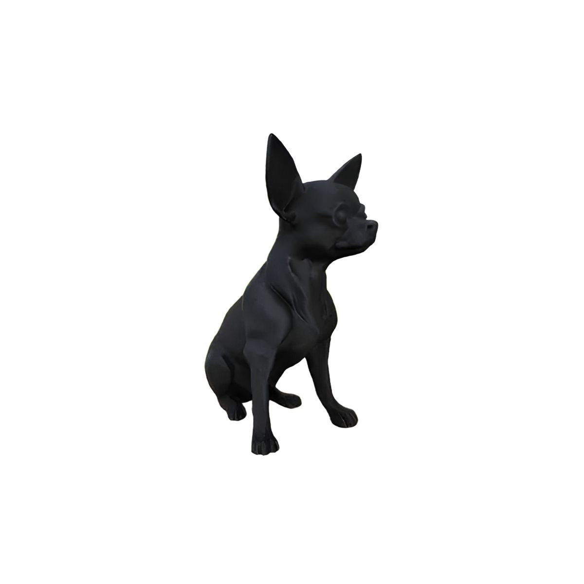 GENERICO - Escultura chihuahua minimalista negro