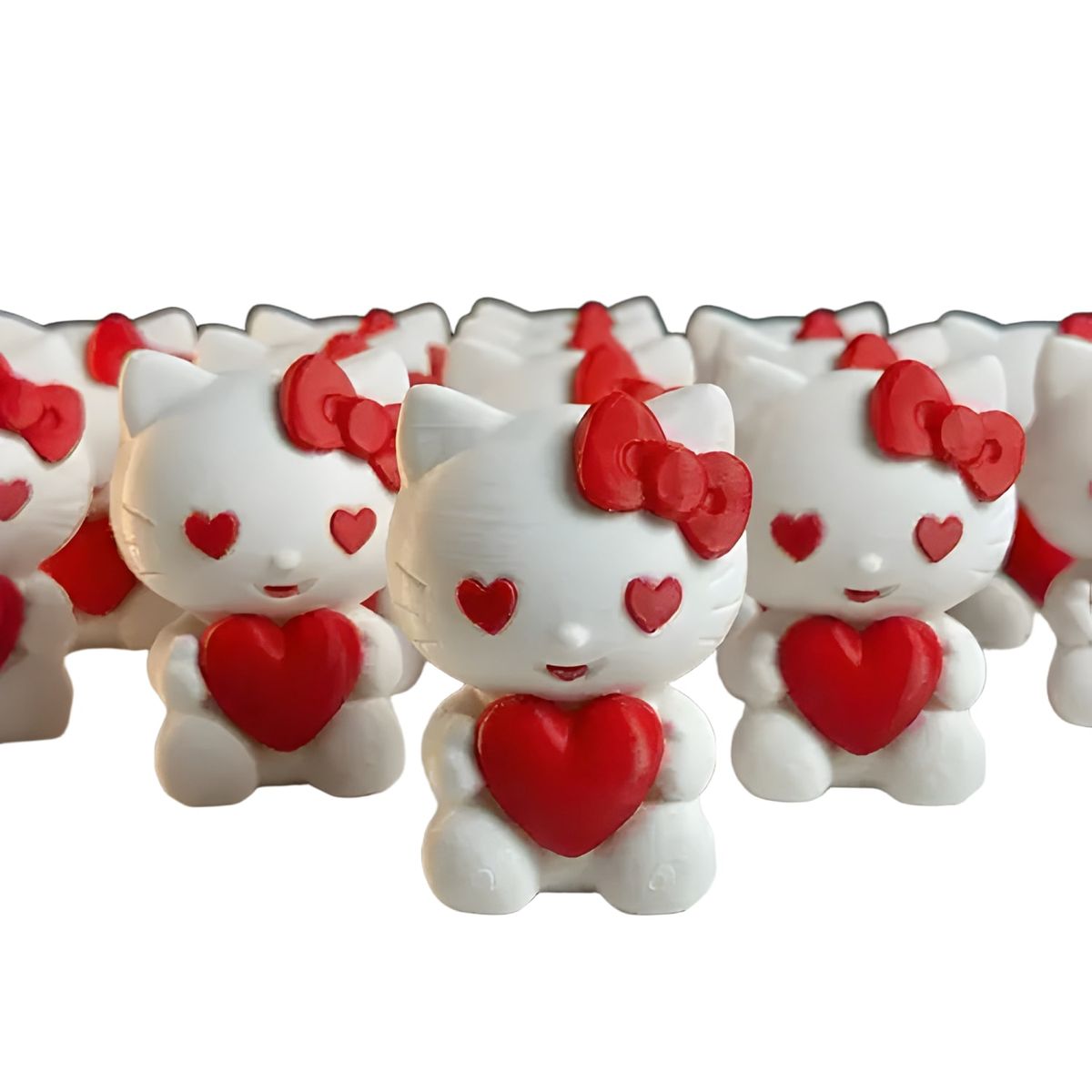 GENERICO - Figura gatita enamorada san valentín blanco