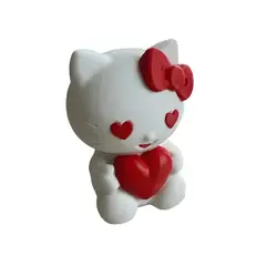 GENERICO - Figura gatita enamorada san valentín blanco 2