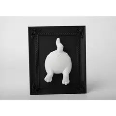 GENERICO - Escultura cola de gato decorativa negro 2