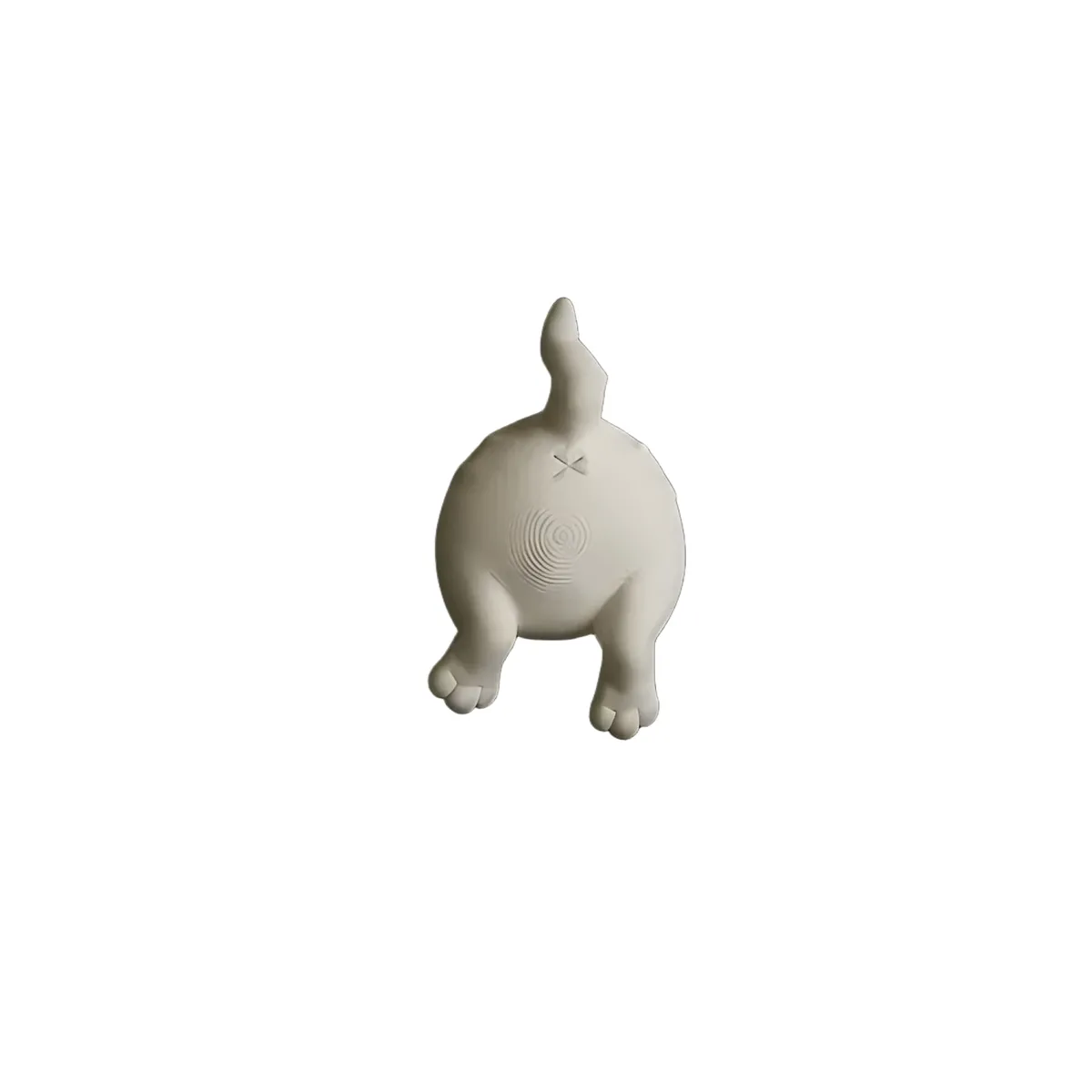 GENERICO - Escultura cola de gato decorativa negro 2