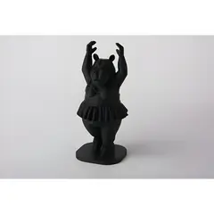 GENERICO - Escultura hipopótamo bailarín negro