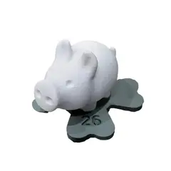 GENERICO - Figura decorativa cerdo de la suerte blanco
