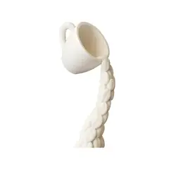 GENERICO - Escultura abstracta flotante blanco café