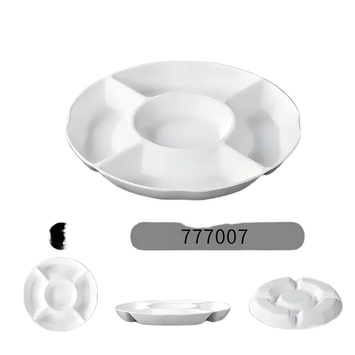 GENERICO - Plato de picoteo porcelana 30.2 cm blanco