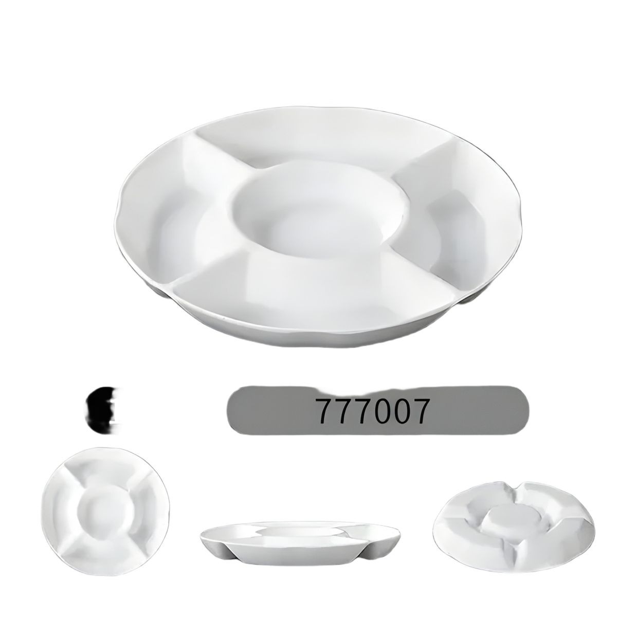 GENERICO - Plato de picoteo porcelana 30.2 cm blanco