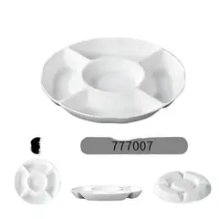 GENERICO - Plato de picoteo porcelana 30.2 cm blanco