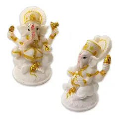 GENERICO - Figura decorativa dios Ganesh blanco 2