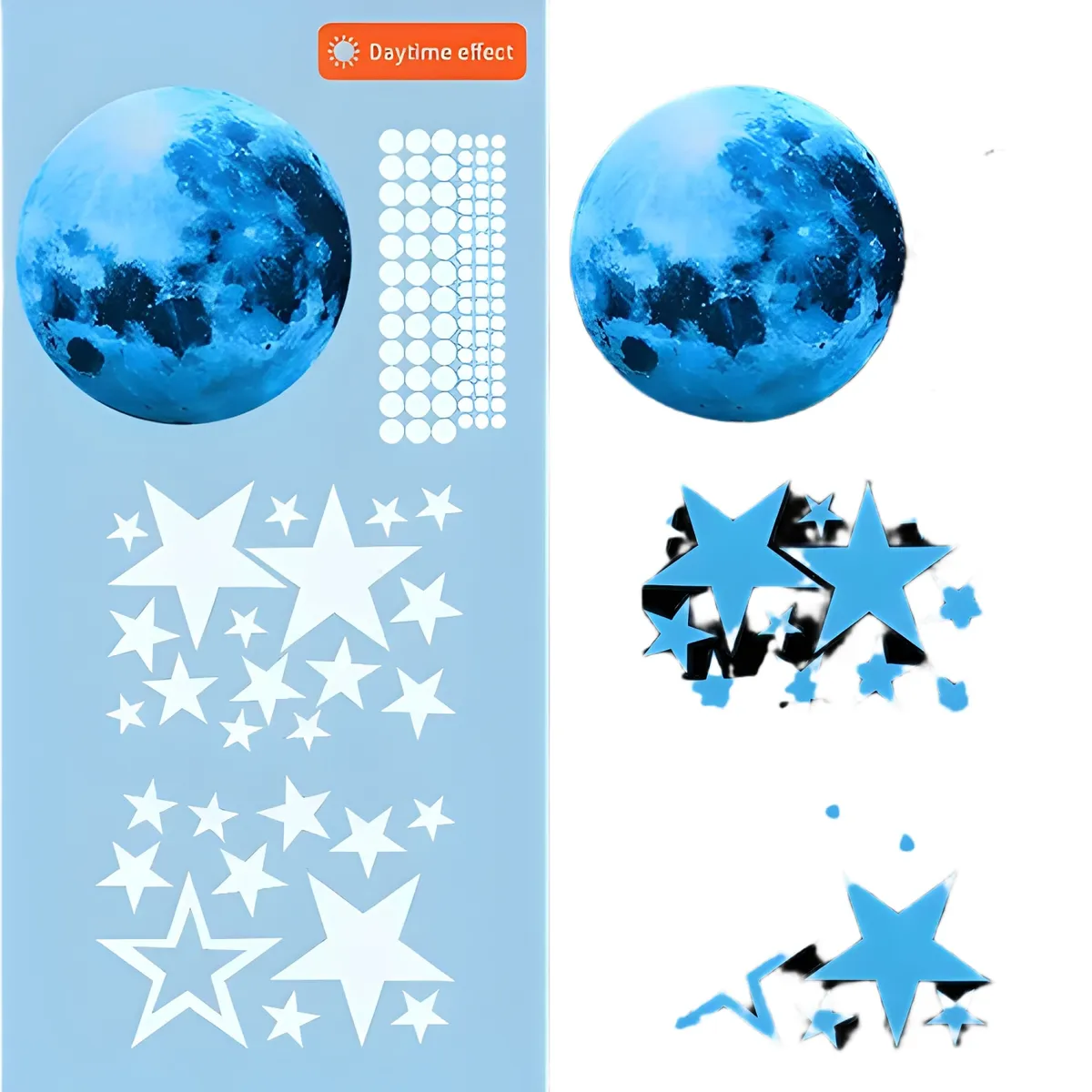 GENERICO - Estrellas luminosas para techo 435 piezas azul 10