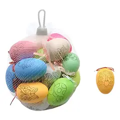 GENERICO - Huevos de pascua plásticos pack 18 colores