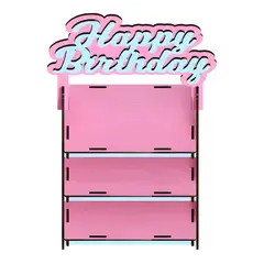 GENERICO - Exhibidor de cupcakes cumpleaños en madera