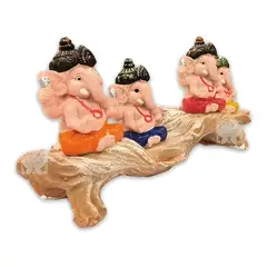 GENERICO - Figura decorativa Ganesh con pedestal