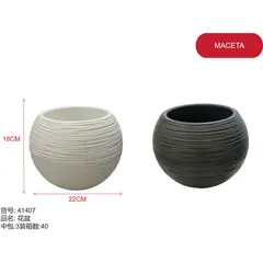 GENERICO - Maceta (CUBICA - BLANCA - 18CM*22CM) 41407