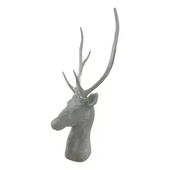 GENERICO - Figura decorativa cabeza de venado plateado