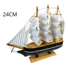 GENERICO - Figuras decorativas barco de madera fragata surtidas