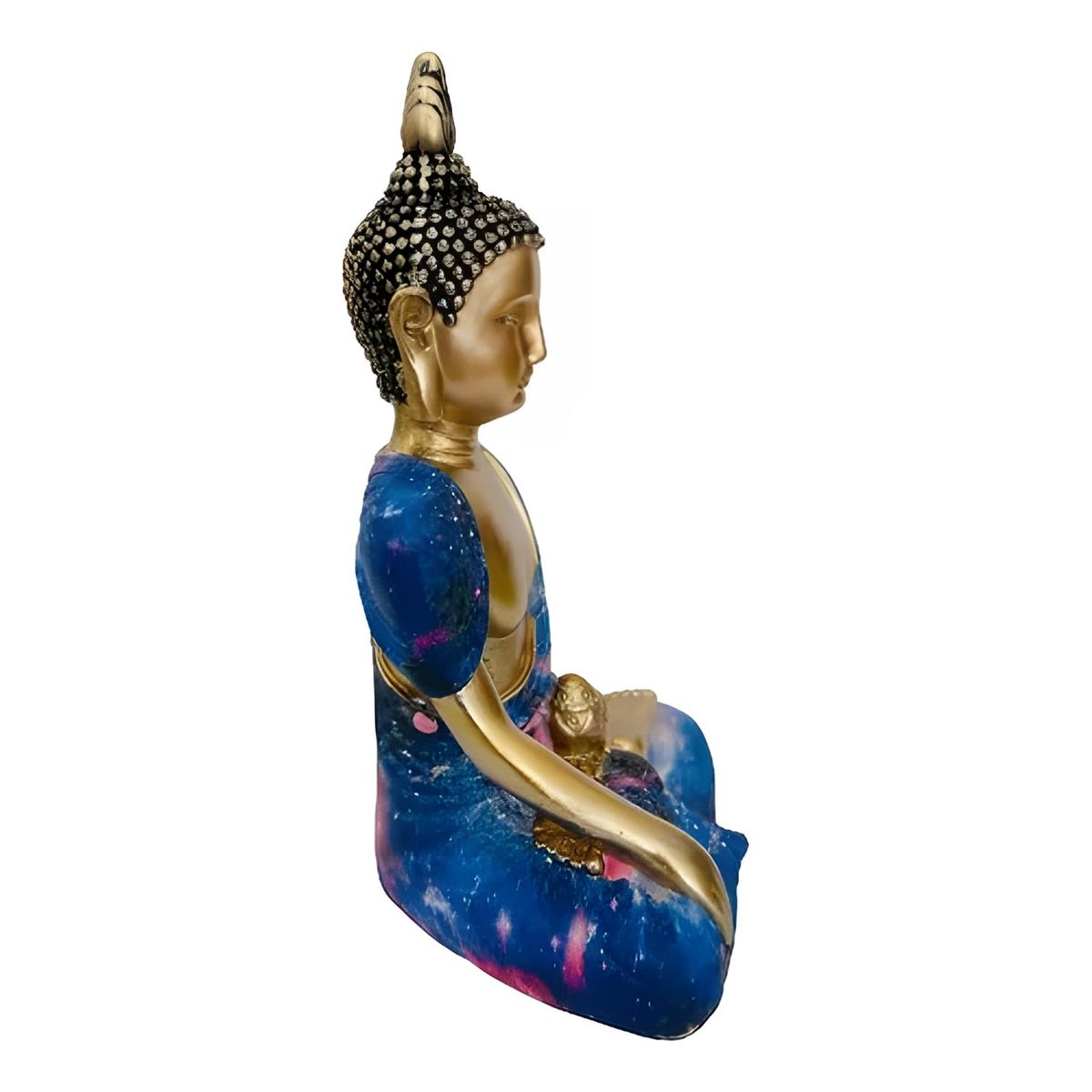 GENERICO - Estatua buda decorativa en resina azul