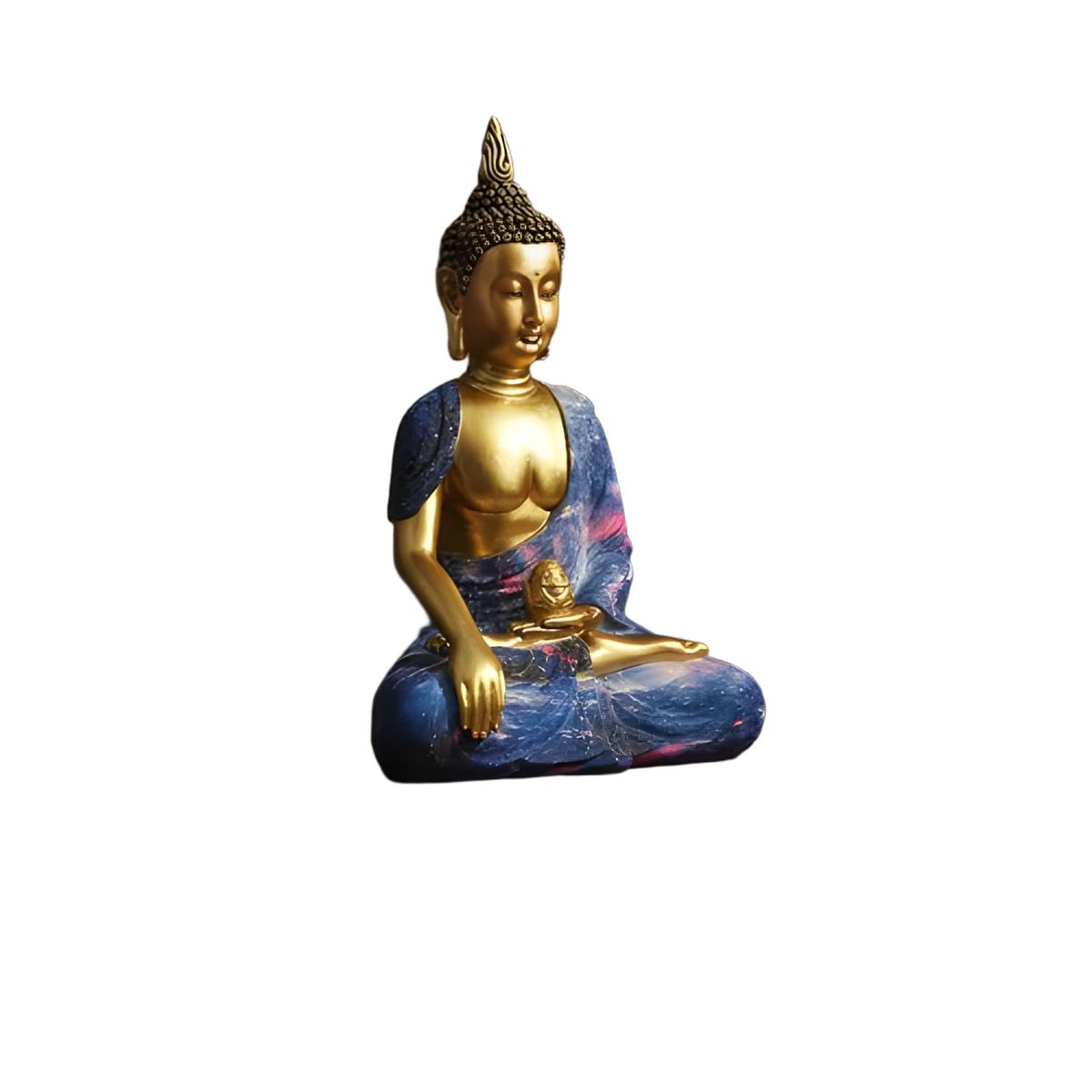 GENERICO - Estatua buda decorativa en resina azul