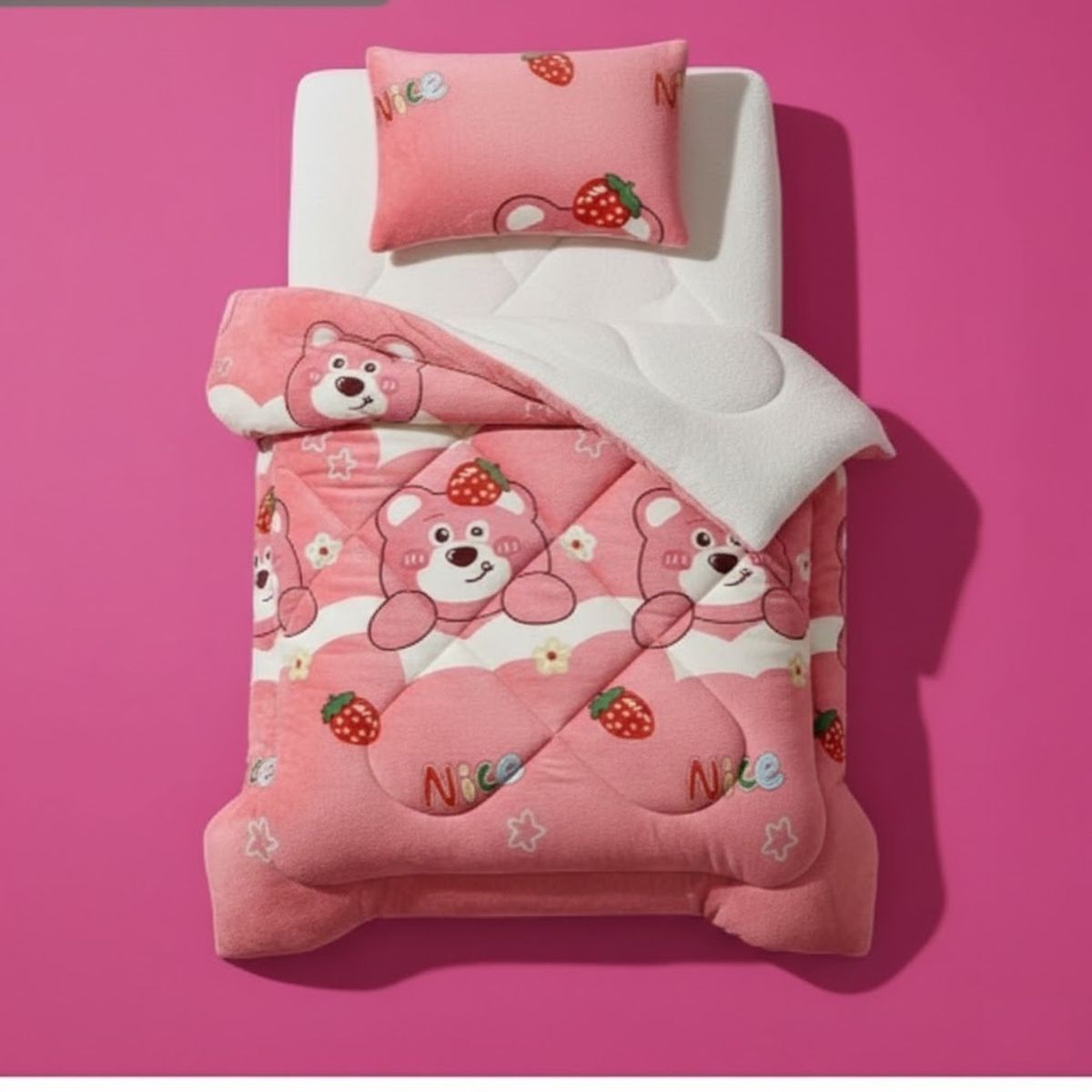 GENERICO - PLUMON PLUSH CON CHIPORRO DISEÑO INFANTIL DE NIÑA ROSA OSITO NICE TF YH69