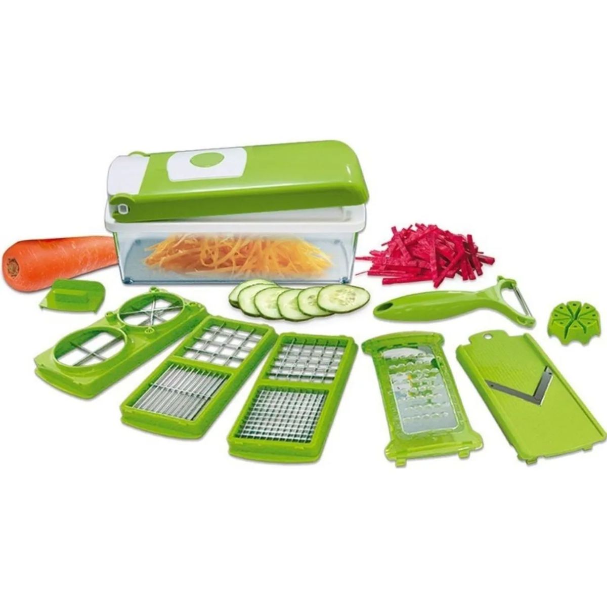GENERICO - Picador de Vegetales Frutas Nicer Dicer Multifuncional 5 En 1