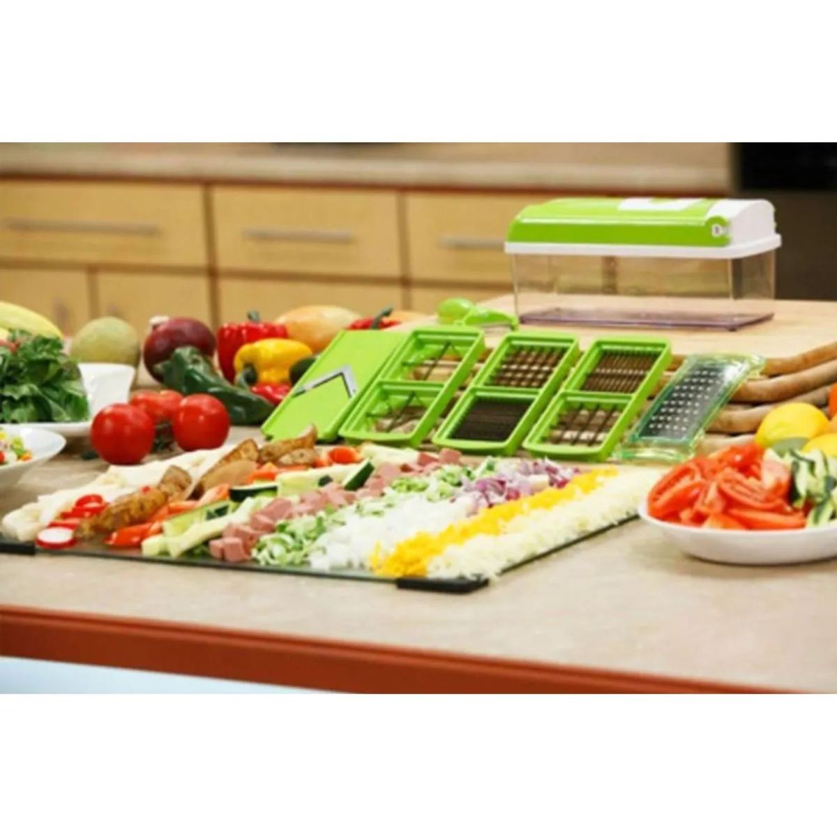 GENERICO - Picador de Vegetales Frutas Nicer Dicer Multifuncional 5 En 1
