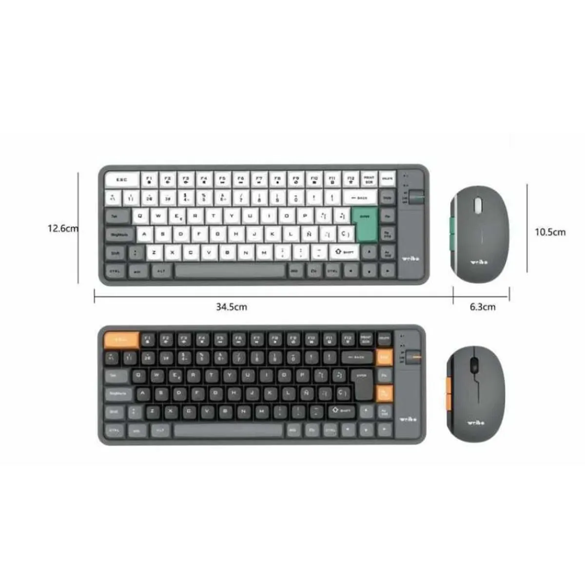 GENERICO - Teclado Y Mouse Inalambrico Kit Combo Bluetooth