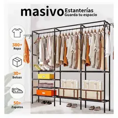 GENERICO - Closet Organizador Armable Premium Ropero Metálico Con Estantes