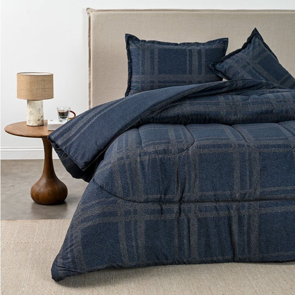 CANNON HOME - CUBRECAMA PLUMON ESTAMPADO SUPER SOFT REVERSIBLE CUVEE CANNON 2 PLAZAS
