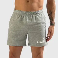 KONKO ACTIVE - Short Relax Cotton Hombre Algodon Deportivo Gris Konko