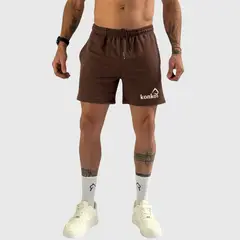 KONKO ACTIVE - Short Relax Cotton Hombre Algodon Deportivo Cafe Konko