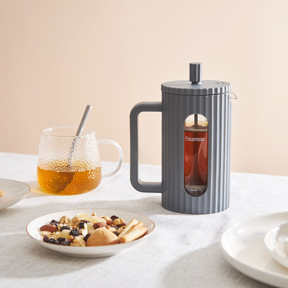 FISSMAN - Cafetera Prensa Francesa La Gris 350 Ml - Fissman