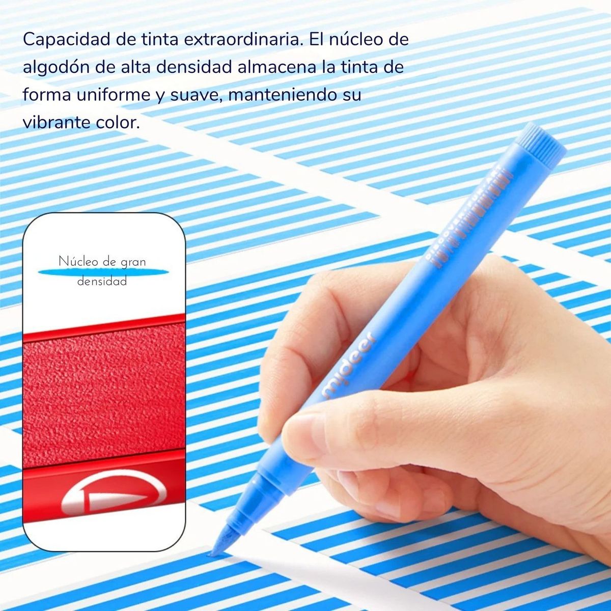 MIDEER - Set de 24 Lápices Acrílicos - Marcadores Multisuperficie con Bolso