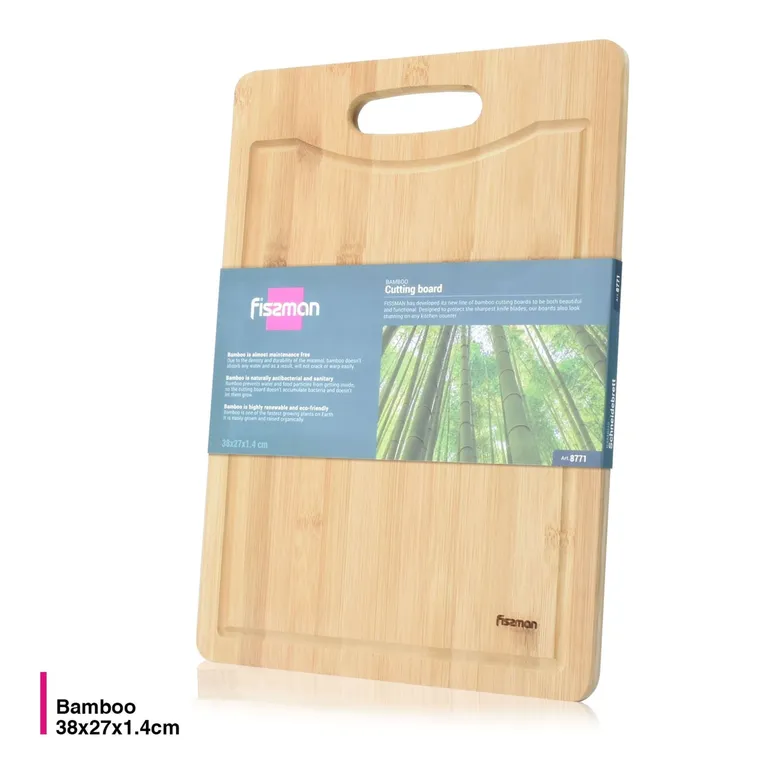 Tabla Madera Bamboo para Cortar 38x27cm -