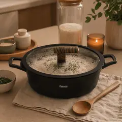 FISSMAN - Olla Arrocera Antiadhrente 3.5 litros 28 cm con fondo de inducción -