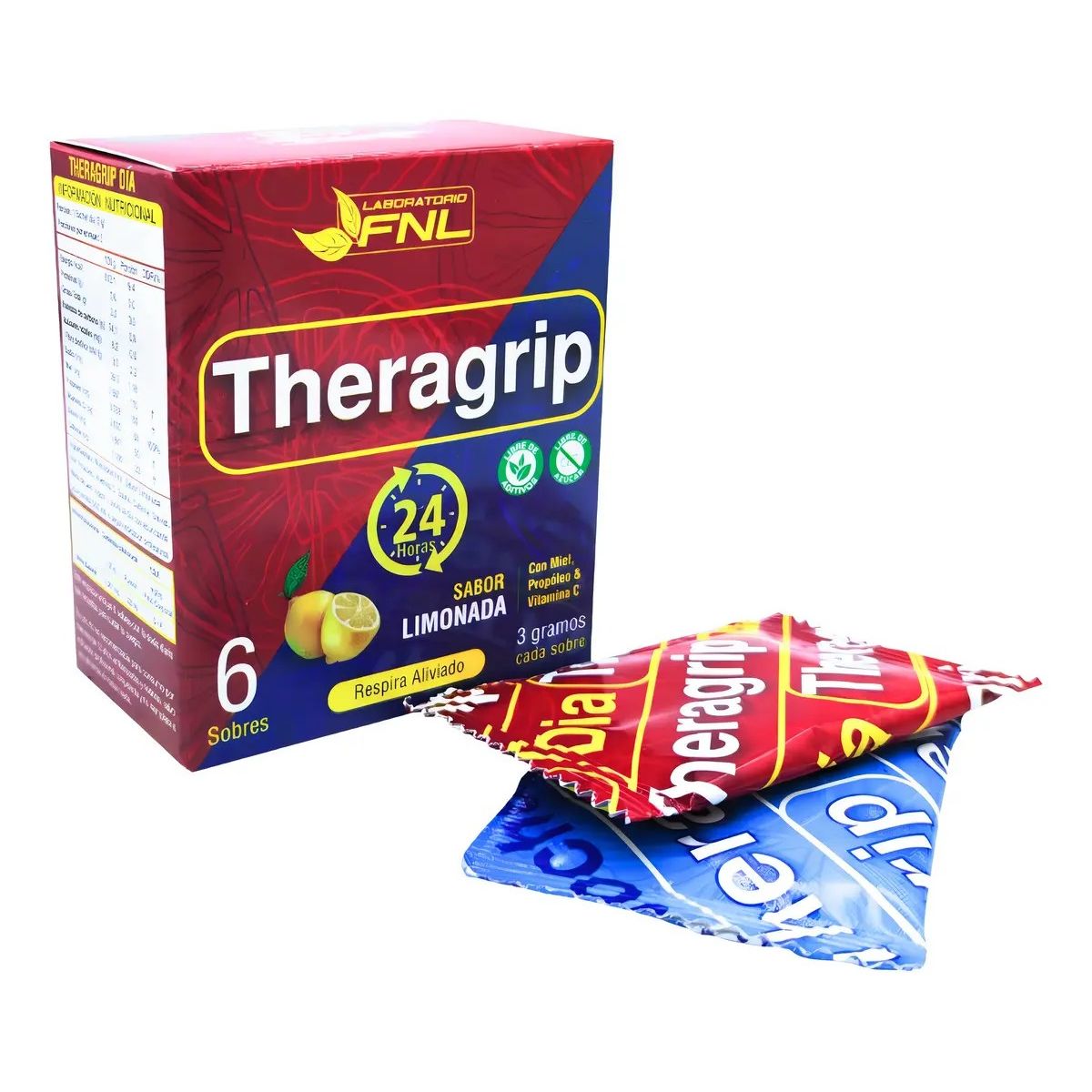 FNL - Theragrip Fnl Limonada Día/noche 6 Sobres 3g Antigripal