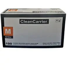 GENERICO - Guantes De Nitrilo Negro Clean Carrier 100un Talla M