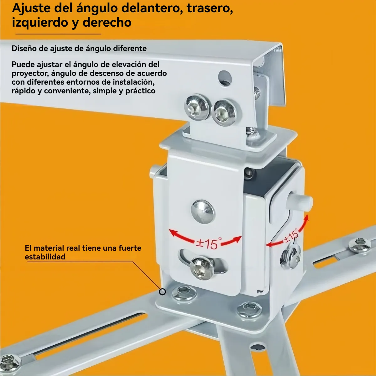 VIDA BUENAS - Soporte Proyector Techo Extensible 43-65cm 360 15kg Blanco