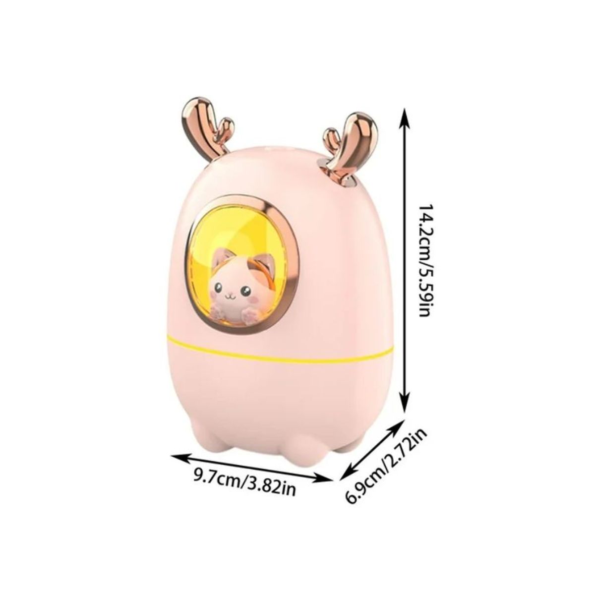 GENERICO - Difusor De Aromas Mini Humificador Hogar Rosa