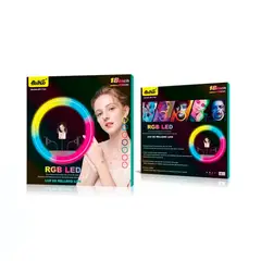 GENERICO - Aro De Luz Multicolor De 18 Pulgadas MY-7183 Colores Ajustables