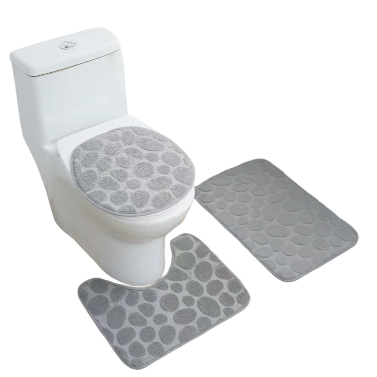 ATURE - Set De 3 Alfombras Antideslizante De Microfibra Para Baño