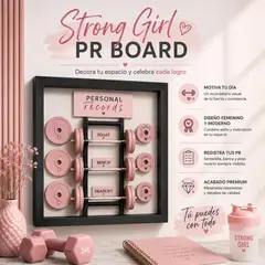 GENERICO - PR BOARD WOMAN Gym Display Récords Peso Muerto, Sentadilla y Press Banca Fitness 3D