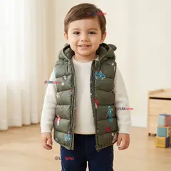 JUMP KIDS - Parka Infantil Con Capucha Sin Manga Bebe Niño