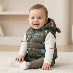 JUMP KIDS - Parka Infantil Con Capucha Sin Manga Bebe Niño