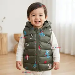 JUMP KIDS - Parka Infantil Con Capucha Sin Manga Bebe Niño