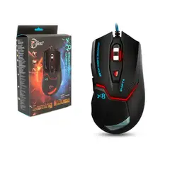 GENERICO - Mouse Gamer Ergonomico Rgb 6000 Dpi Led Cable 1,8 M