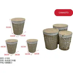 GENERICO - Canasto (CIRCULAR - 3 - CON FORRO) 41569