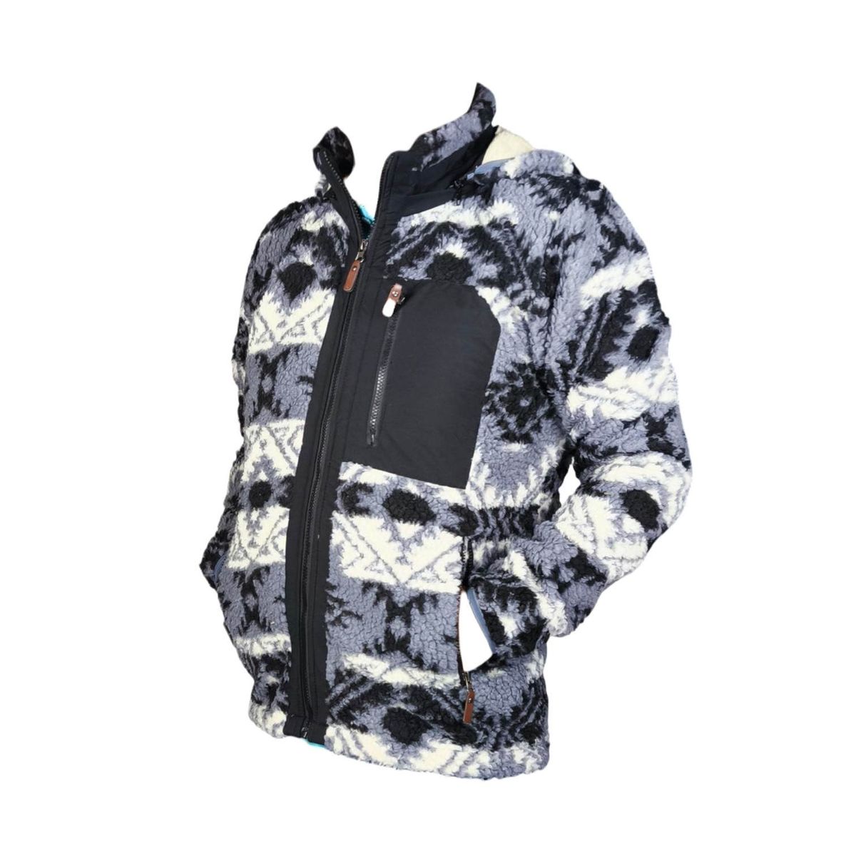 BLUE MOUNTAIN - Polerón Sherpa Polar con Cierre y Capucha Anti Frost