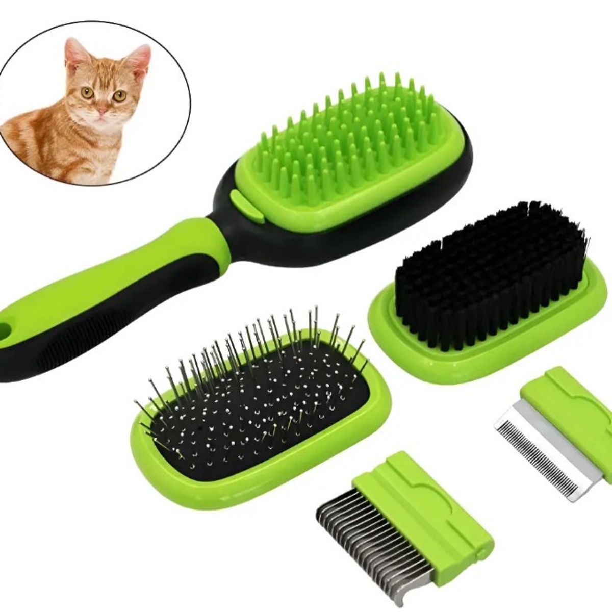 OEM - Cepillo Grooming Mascotas 5 En 1 Desenredante Quita Pelo