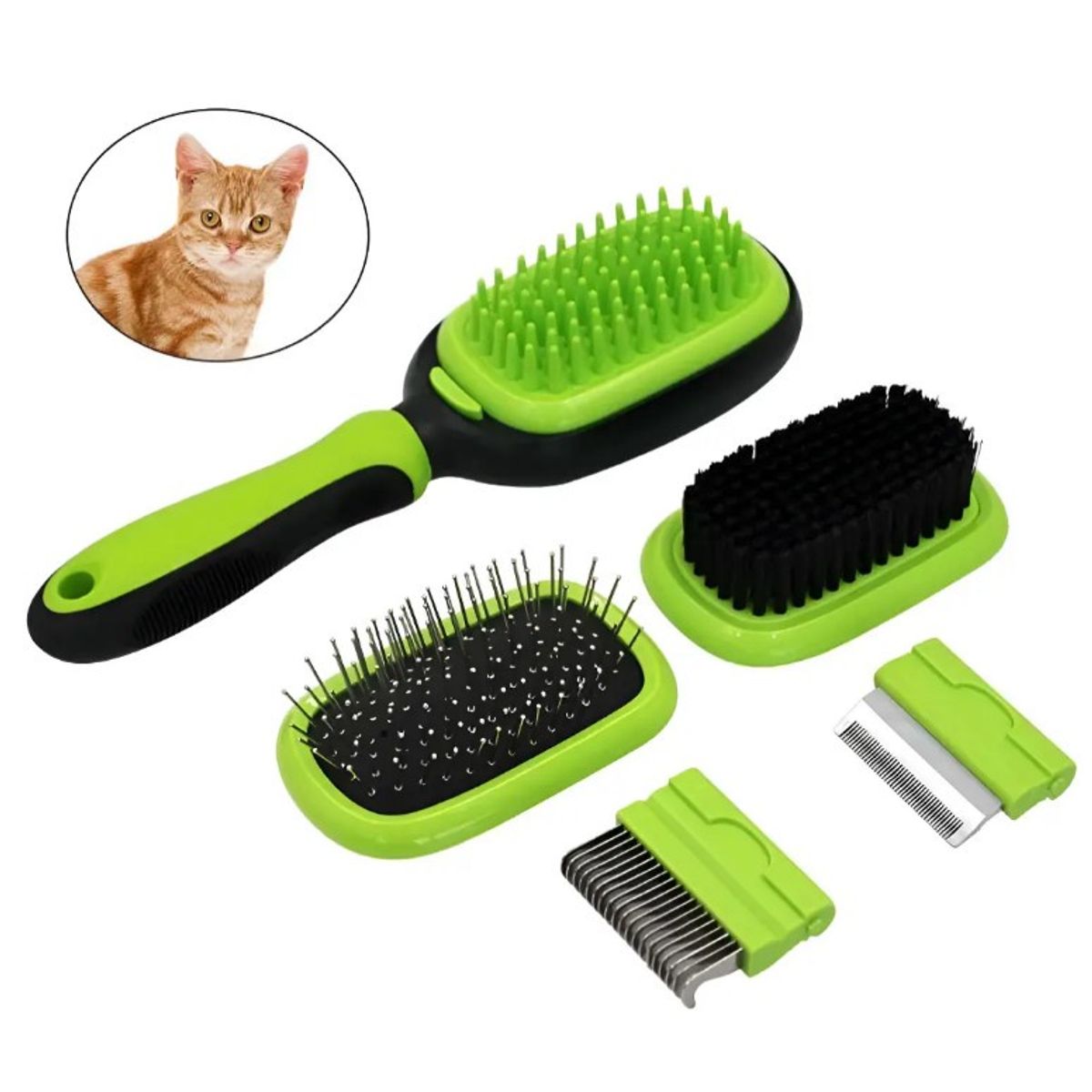 OEM - Cepillo Grooming Mascotas 5 En 1 Desenredante Quita Pelo