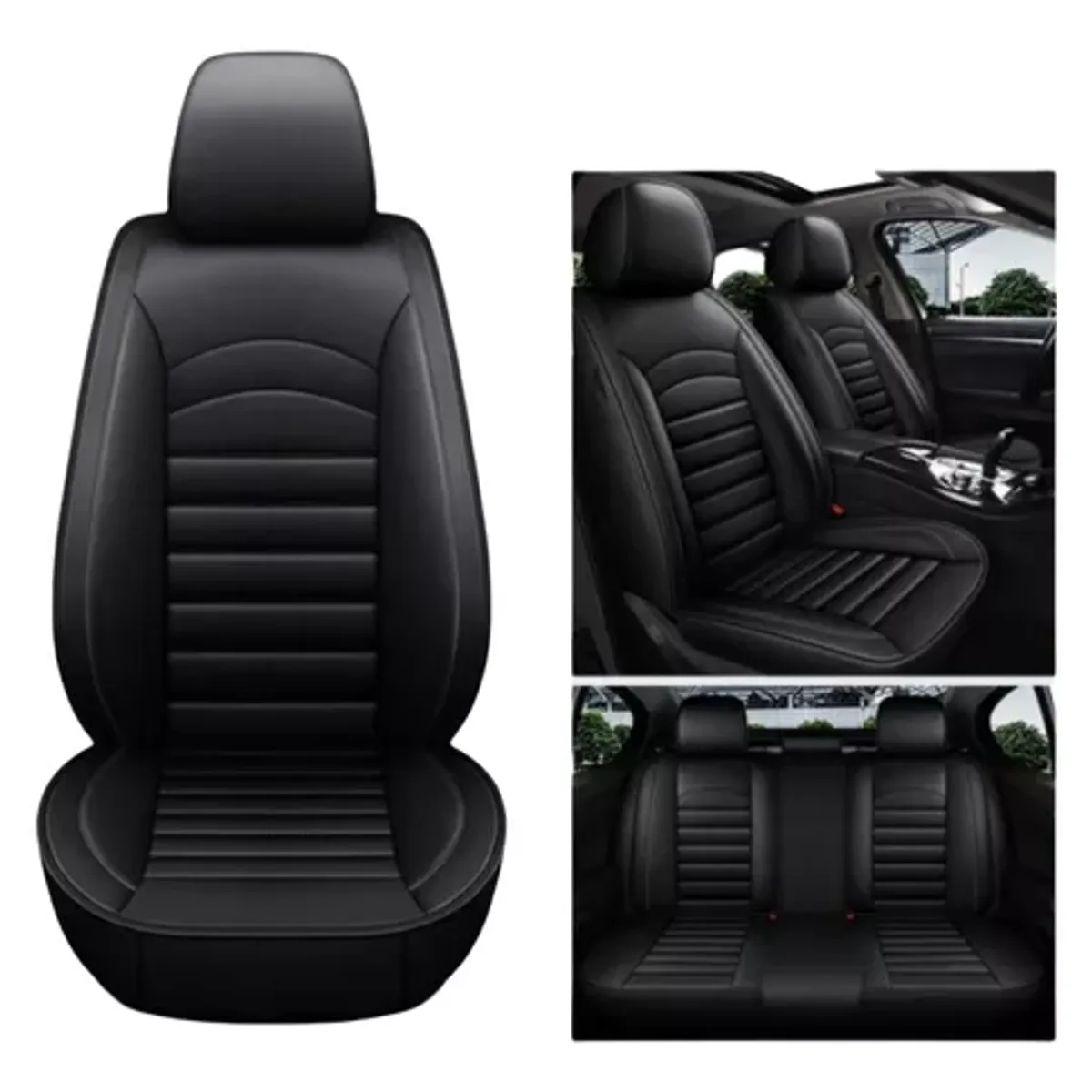 VIDA BUENAS - Kit Funda Cubre Asiento Cuero Completo Auto Premium Luxury
