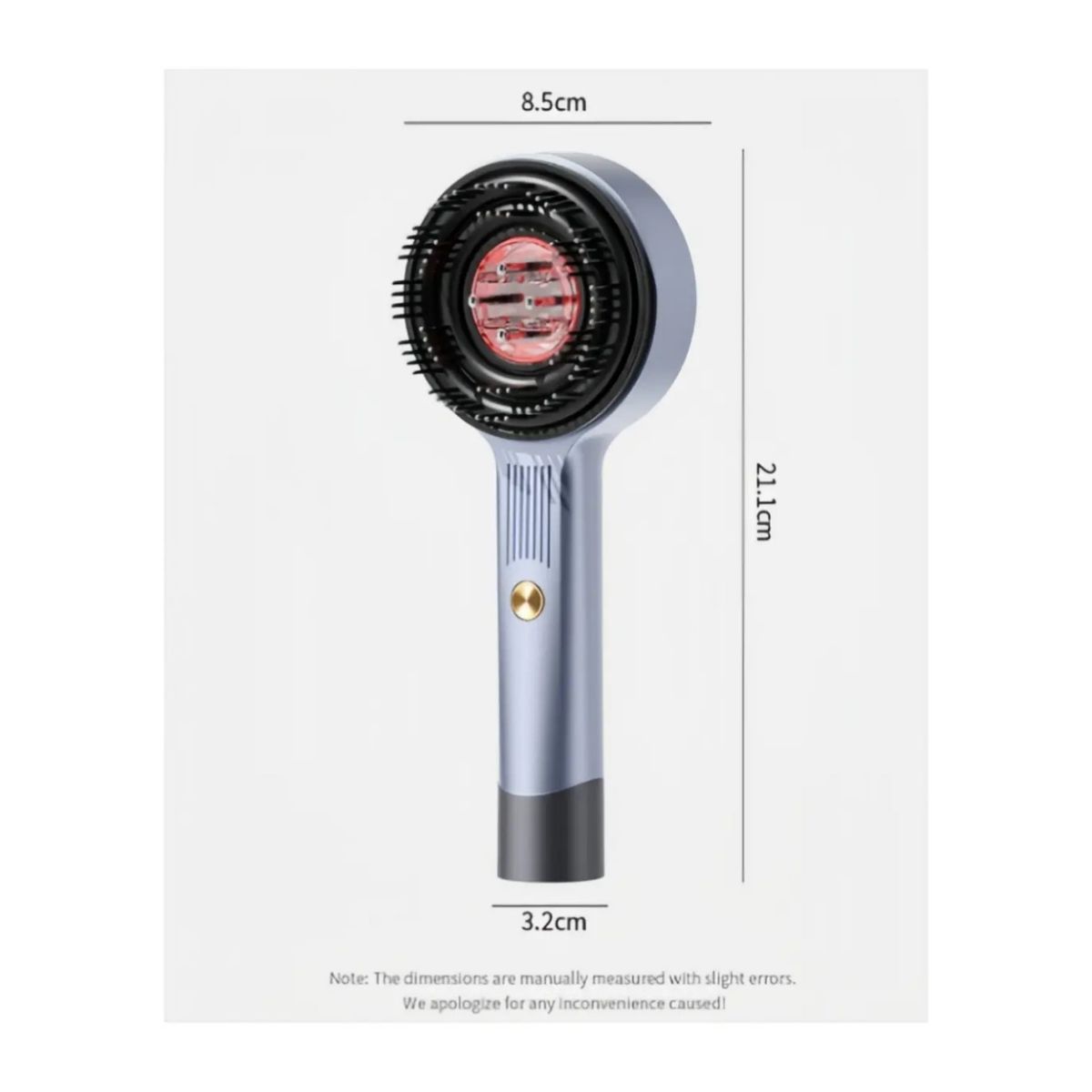 VIDA BUENAS - Peine Masajeador Eléctrico Ir Para Cabeza Y Cabello blanco